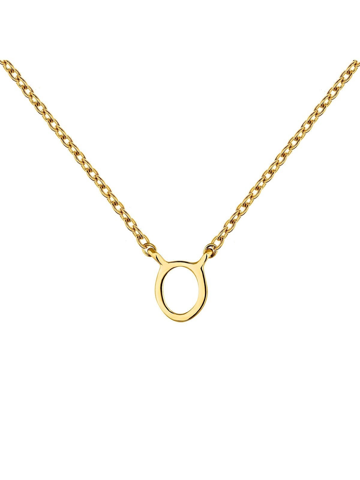 Colgante de oro amarillo de 9K con inicial O