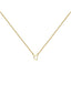 Colgante de oro amarillo de 9K con inicial Q