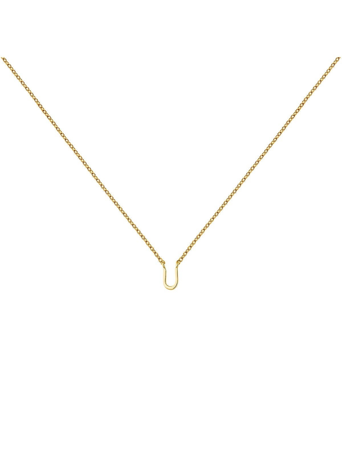 Colgante de oro amarillo de 9K con inicial U
