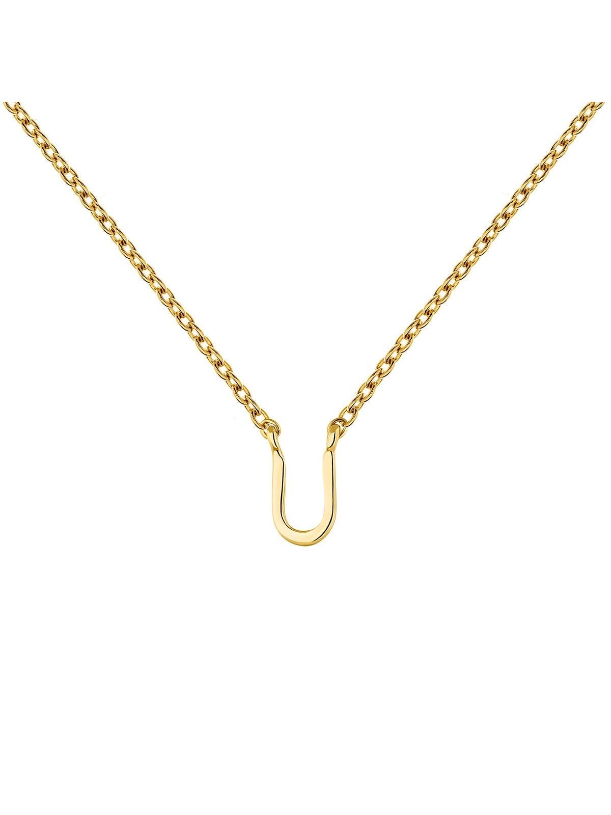 Colgante de oro amarillo de 9K con inicial U