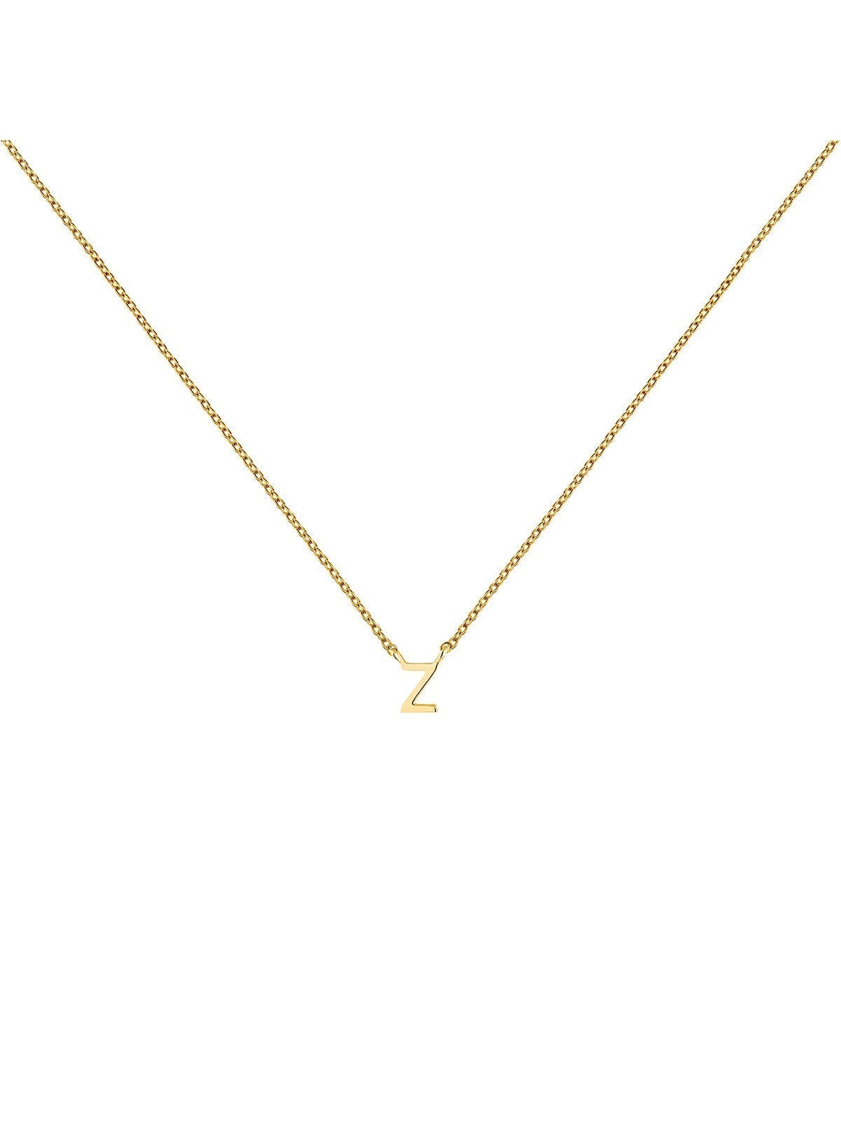Colgante de oro amarillo de 9K con inicial Z