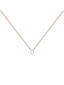 Colgante de oro rosa de 9K con inicial D