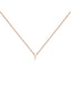 Colgante de oro rosa de 9K con inicial F