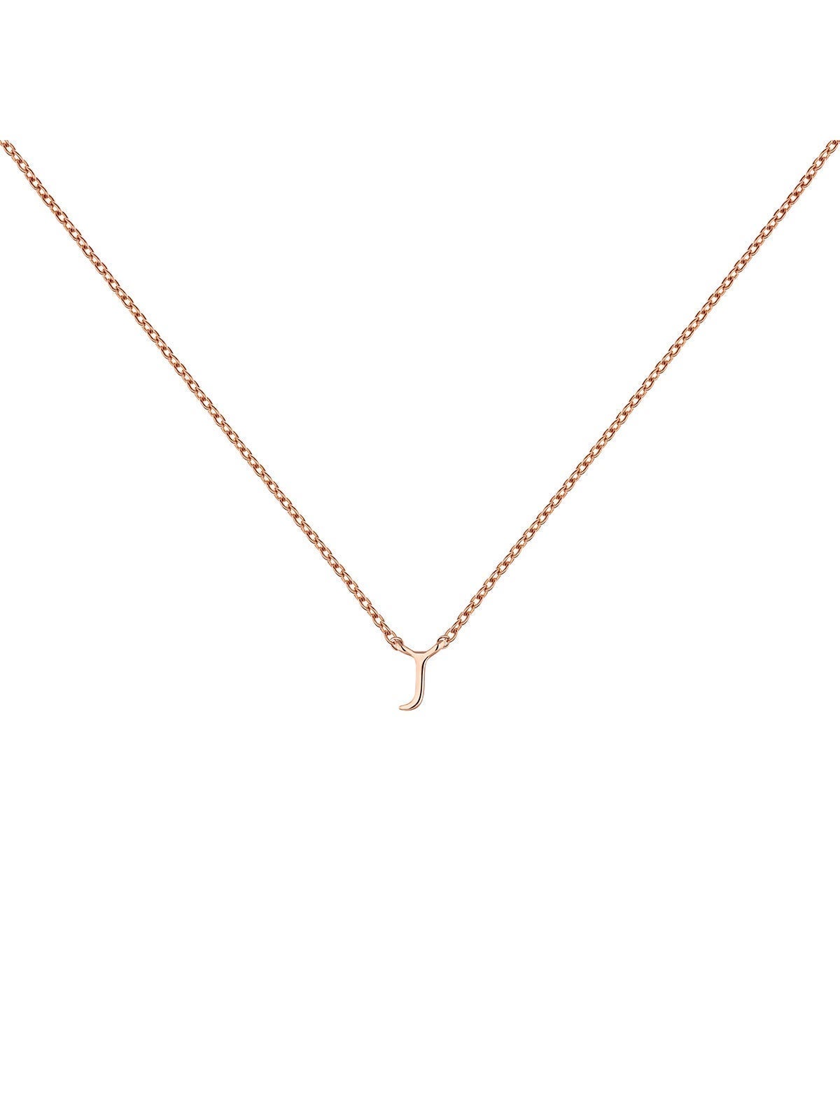 Colgante de oro rosa de 9K con inicial J