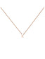 Colgante de oro rosa de 9K con inicial K
