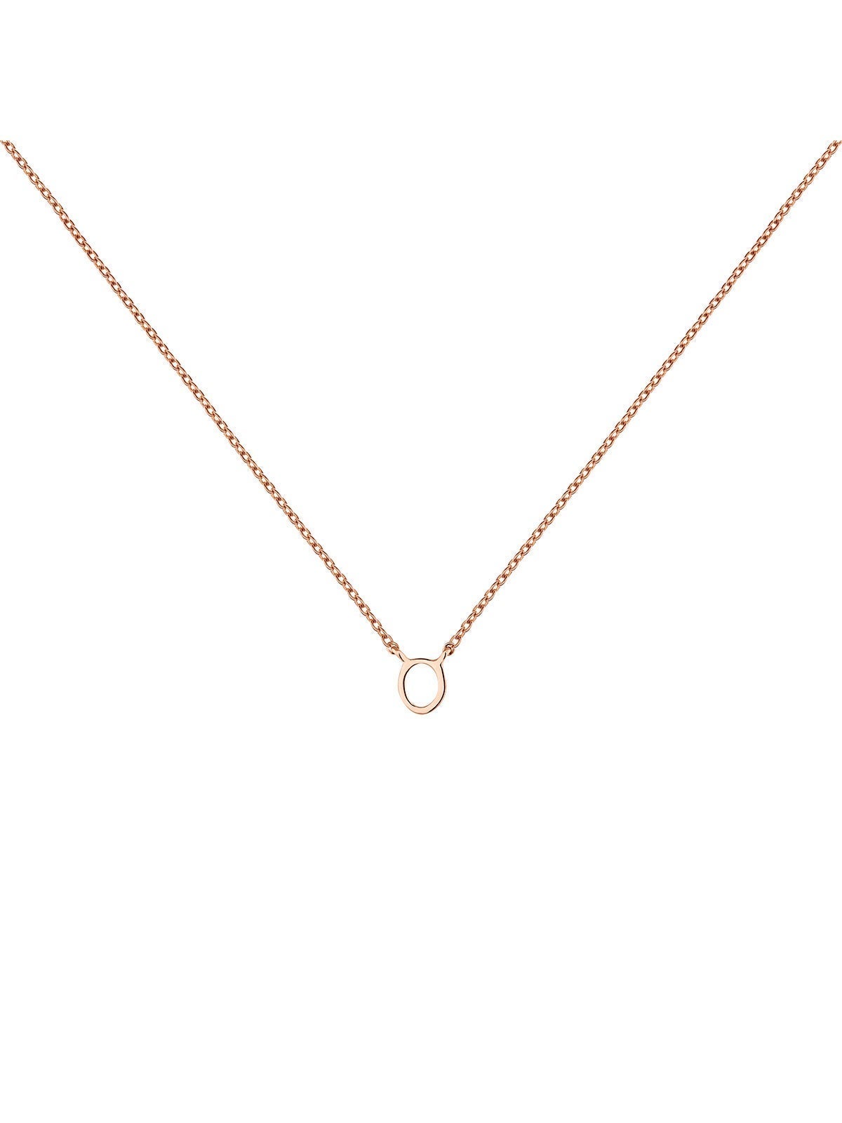 Colgante de oro rosa de 9K con inicial X