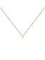 Colgante de oro rosa de 9K con inicial X