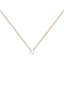 Colgante de oro rosa de 9K con inicial Q