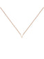 Colgante de oro rosa de 9K con inicial V