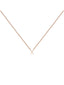 Colgante de oro rosa de 9K con inicial X