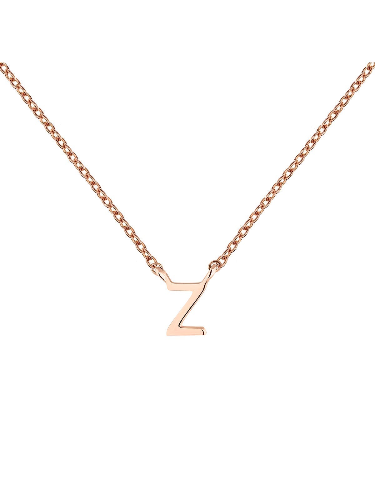 Colgante de oro rosa de 9K con inicial Z