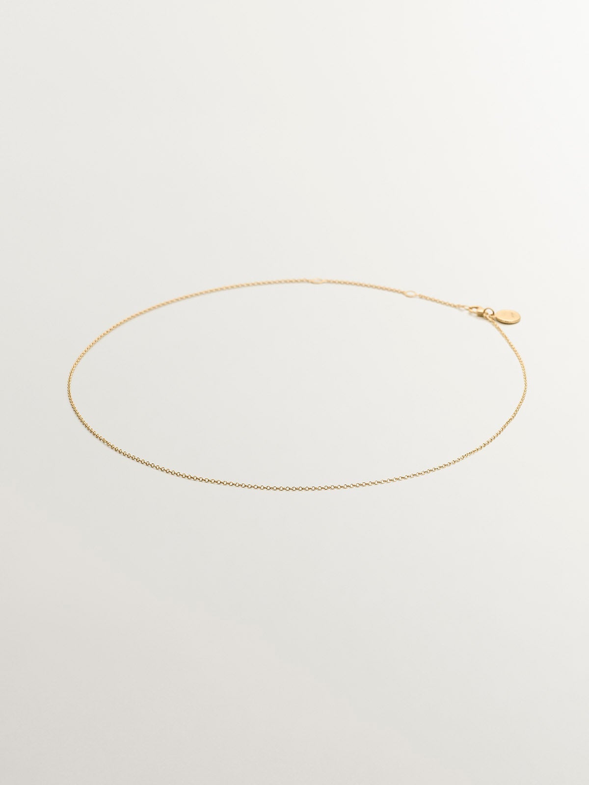 Cadena de plata bañada en oro amarillo de 18K
