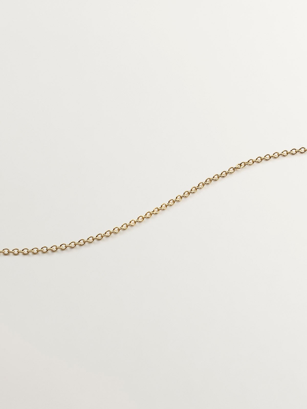 Cadena de plata bañada en oro amarillo de 18K