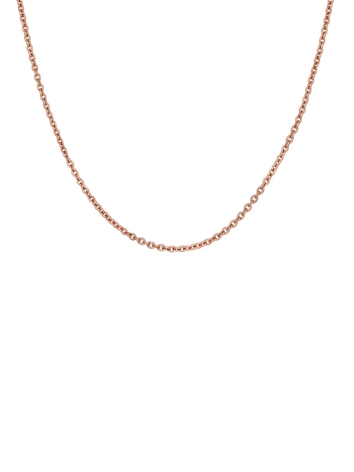 Cadena de plata bañada en oro rosa de 18K