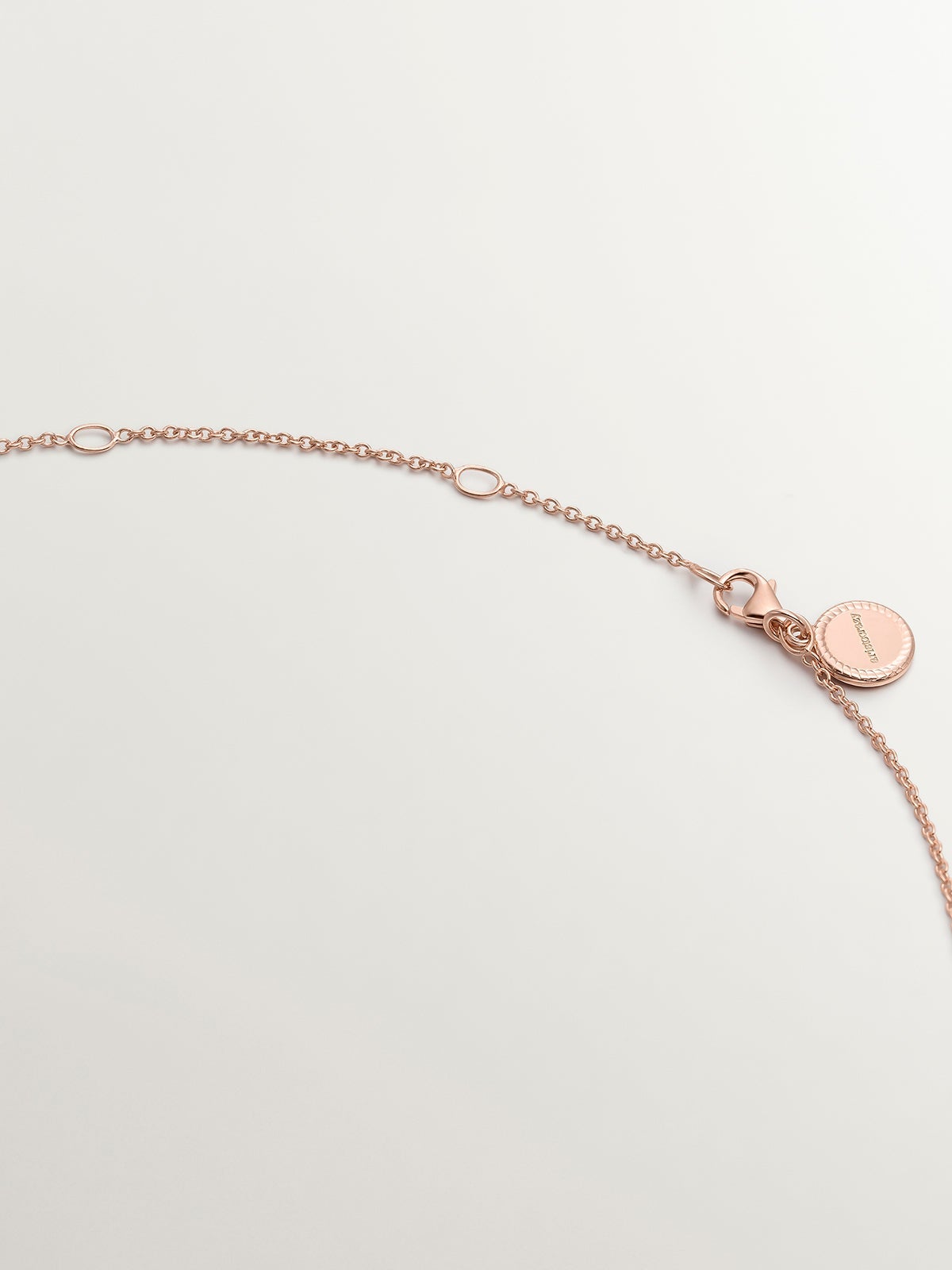 Cadena de plata bañada en oro rosa de 18K