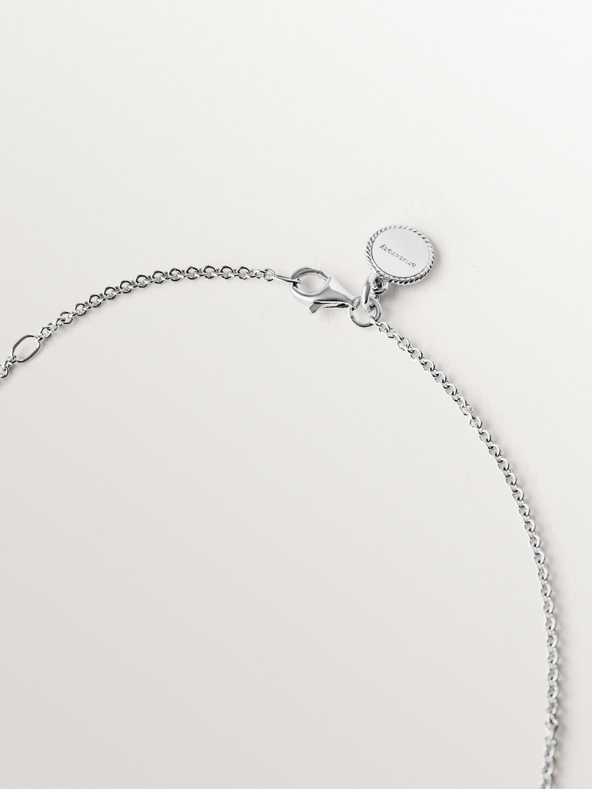 Colgante de plata 925 con colmillo de aguamarina azul y topacio blanco