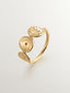 Anillo de plata 925 bañada en oro amarillo de 18K con motivos étnicos