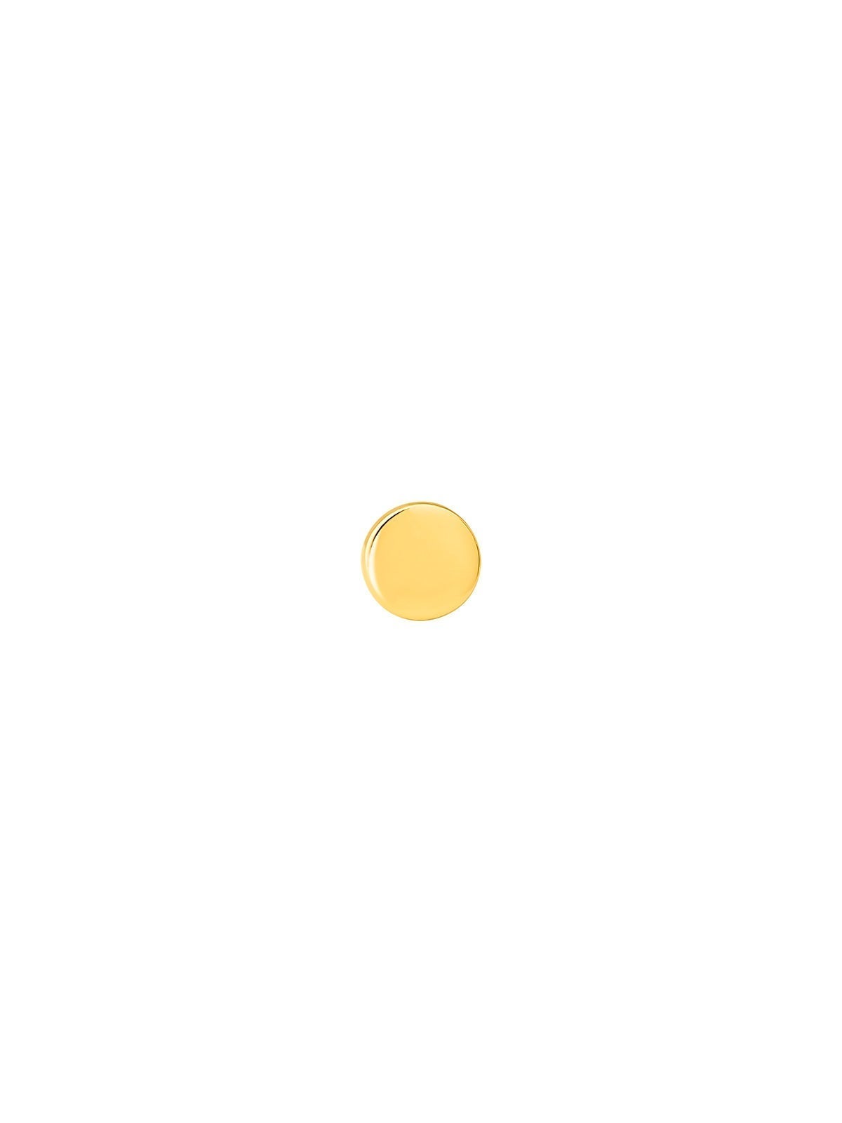 Piercing de oro amarillo de 9K con motivo redondo