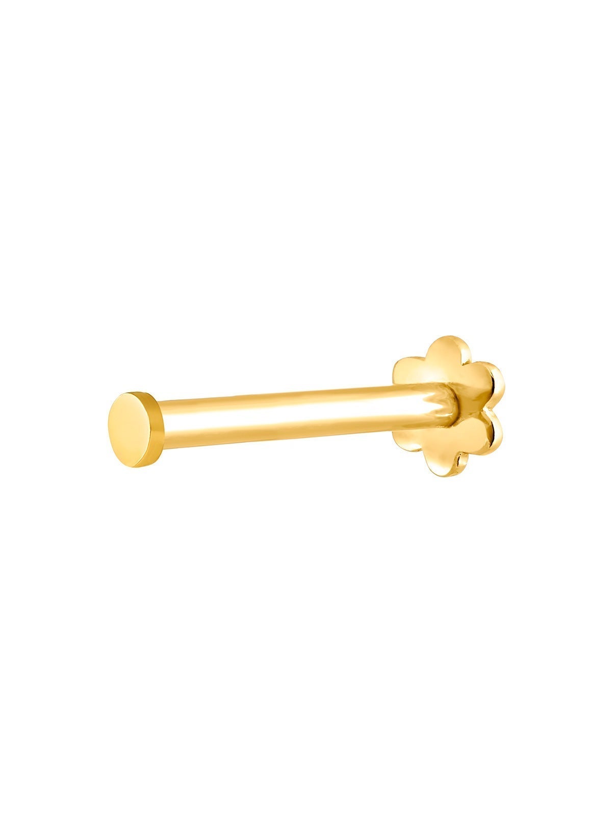 Piercing de oro amarillo de 9K con motivo redondo