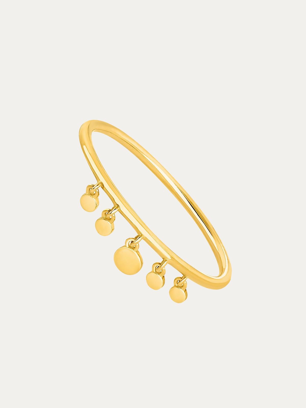Anillo de oro amarillo de 9K con motivos de circulos