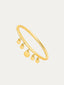 Anillo de oro amarillo de 9K con motivos de circulos