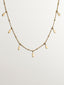 Collar de plata 925 bañada en oro amarillo de 18K con lágrimas