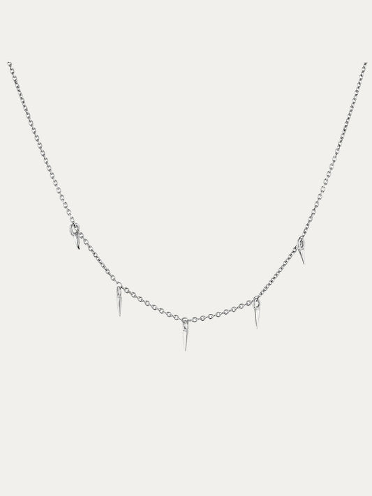 Collar de plata 925 bañada en oro blanco de 18K