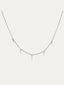 Collar de plata 925 bañada en oro blanco de 18K