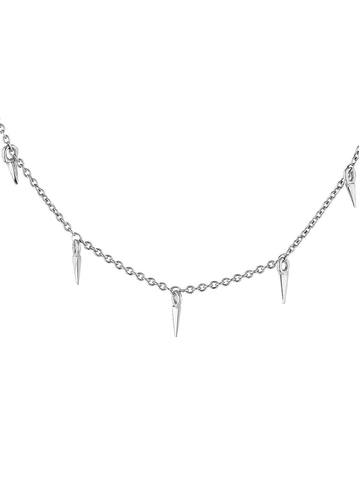 Collar de plata 925 bañada en oro blanco de 18K