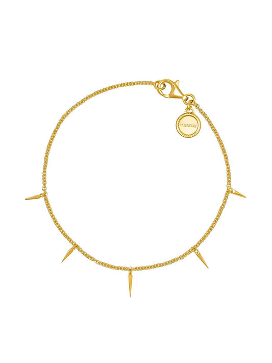 Pulsera en plata 925 recubierta de oro amarillo con motivos de picos