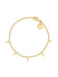 Pulsera en plata 925 recubierta de oro amarillo con motivos de picos