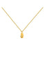 Collar en plata 925 recubierta de oro amarillo con motivo oval estrella