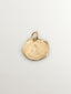 Charm artesanal de plata 925 bañada en oro amarillo de 18K con inicial X