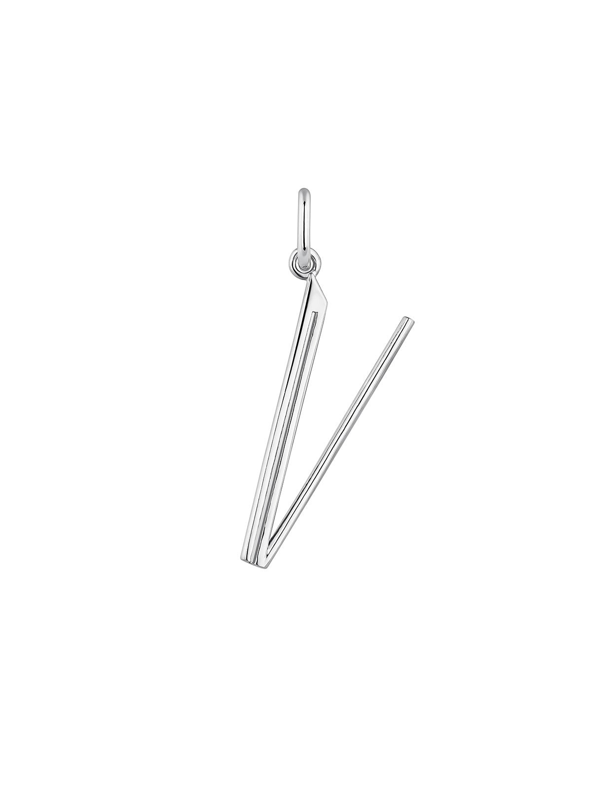 Charm de plata 925 con inicial V
