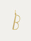 Charm de plata 925 bañada en oro amarillo de 18K con inicial B
