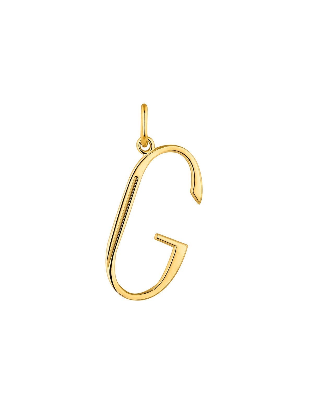 Charm de plata 925 bañada en oro amarillo de 18K con inicial G