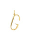 Charm de plata 925 bañada en oro amarillo de 18K con inicial G