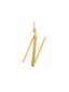 Charm de plata 925 bañada en oro amarillo de 18K con inicial N