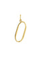 Charm de plata 925 bañada en oro amarillo de 18K con inicial O