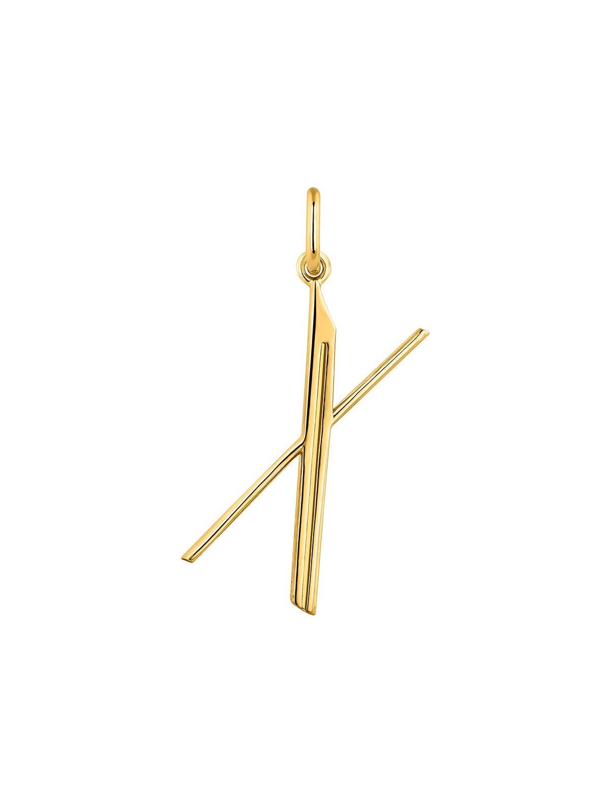 Charm de plata 925 bañada en oro amarillo de 18K con inicial X