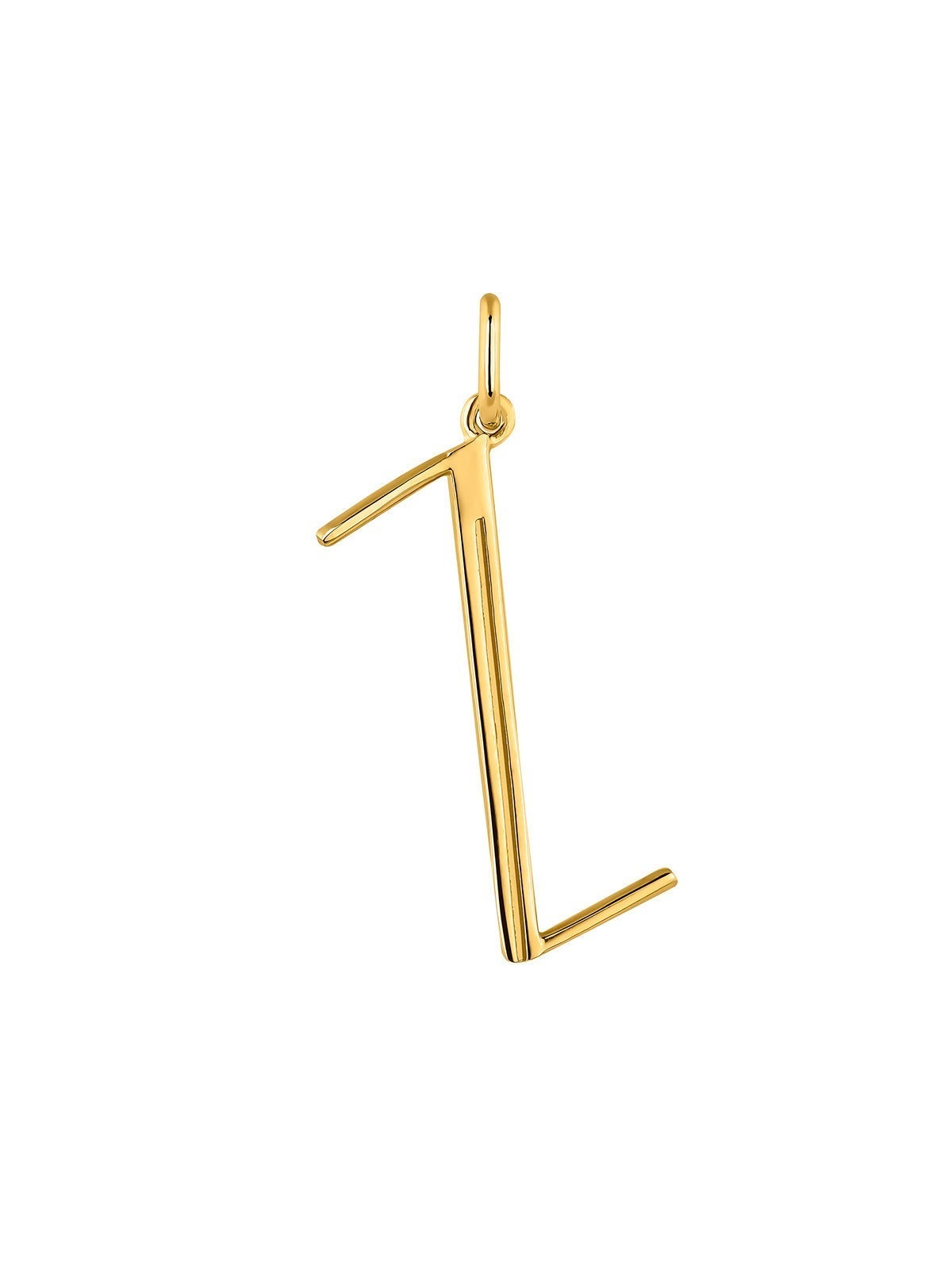 Charm de plata 925 bañada en oro amarillo de 18K con inicial Z