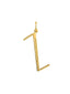 Charm de plata 925 bañada en oro amarillo de 18K con inicial Z