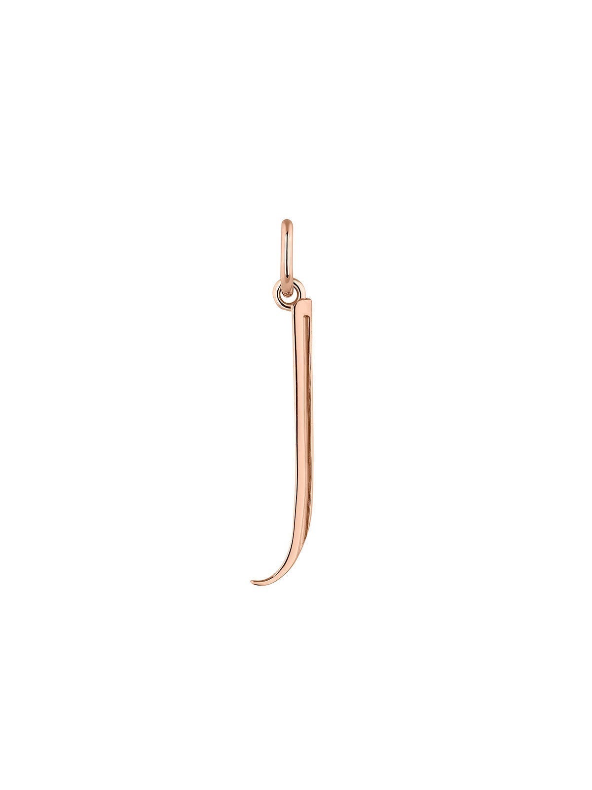 Charm de plata 925 bañada en oro rosa de 18K con inicial J