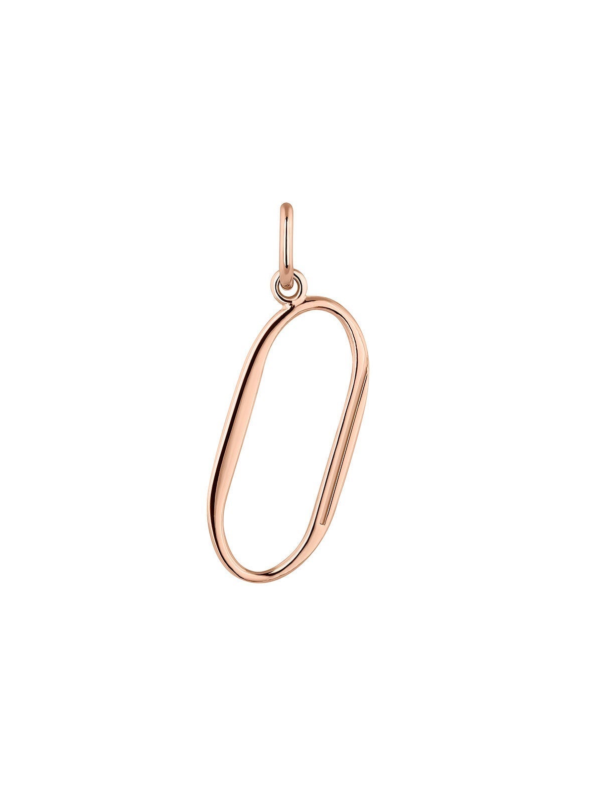 Charm de plata 925 bañada en oro rosa de 18K con inicial O