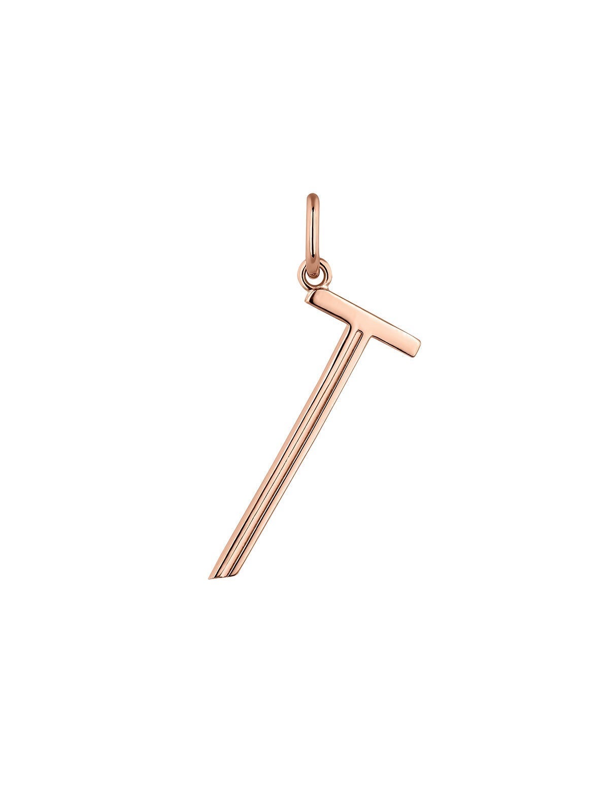 Charm de plata 925 bañada en oro rosa de 18K con inicial M