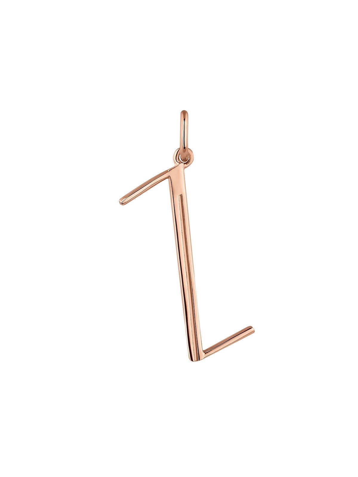 Charm de plata 925 bañada en oro rosa de 18K con inicial Z
