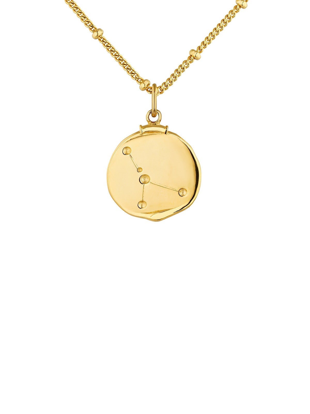 Charm Cáncer de plata 925 bañada en oro amarillo de 18K