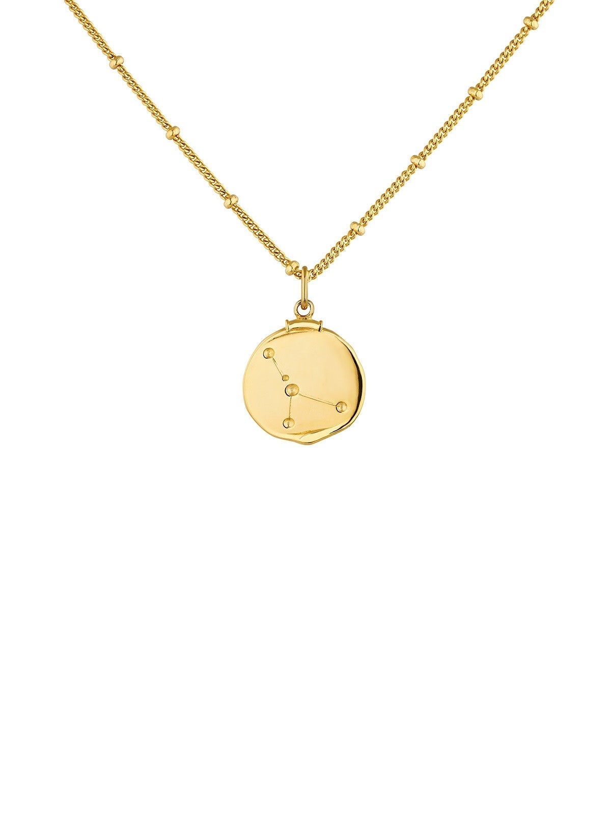 Charm Cáncer de plata 925 bañada en oro amarillo de 18K