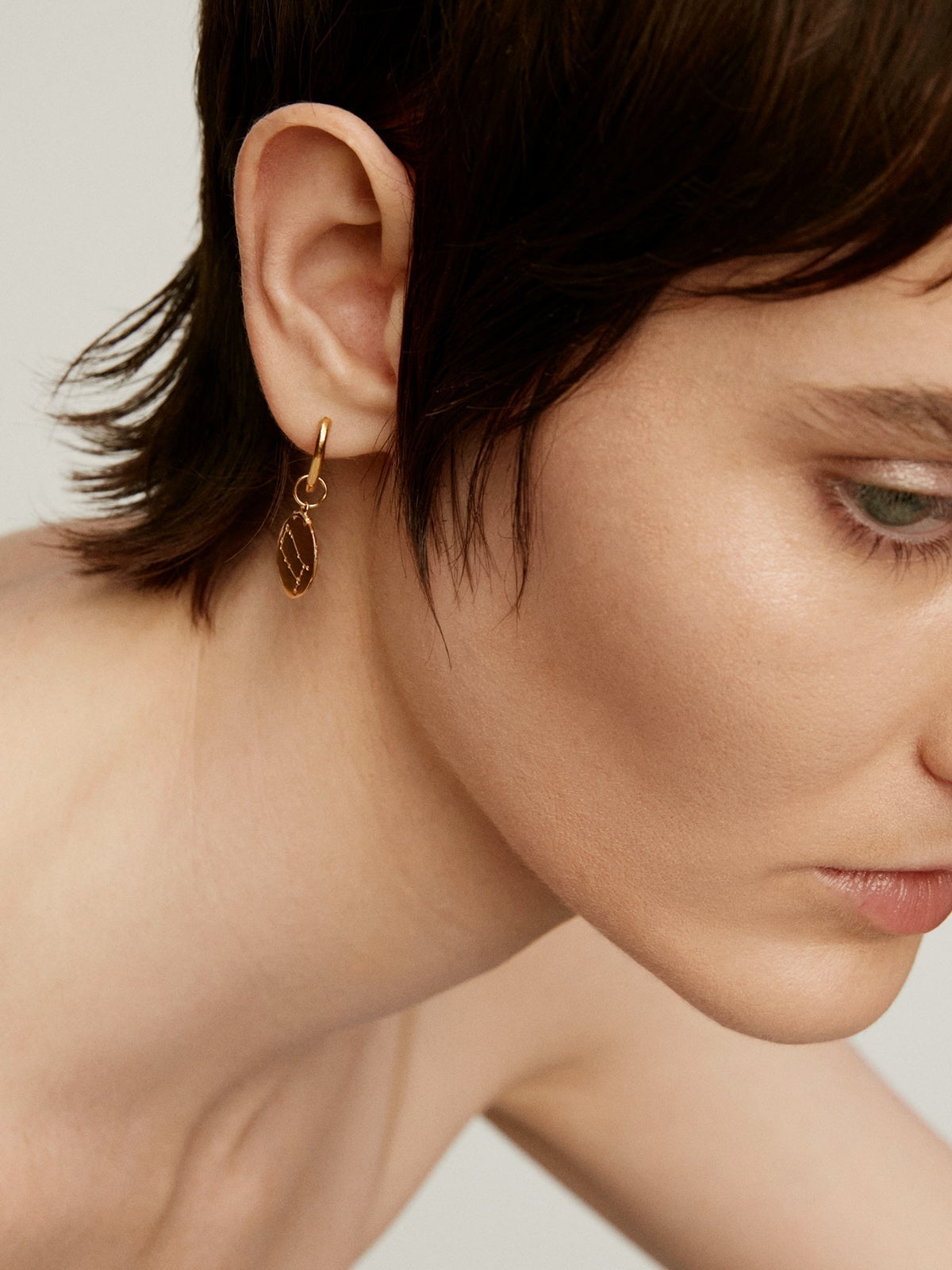 Charm Géminis de plata 925 bañada en oro amarillo de 18K