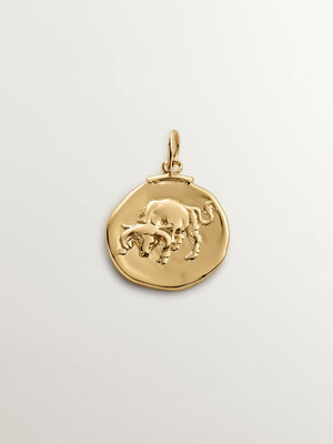 Charm Tauro de plata 925 bañada en oro amarillo de 18K
